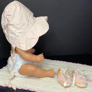VTG 1950s Mrs. Day's Ideal Baby shoes and Bonnet
